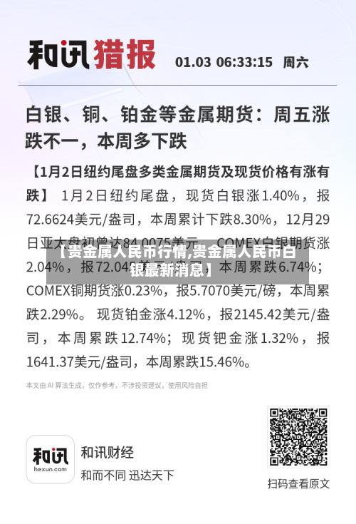 【贵金属人民币行情,贵金属人民币白银最新消息】-第2张图片