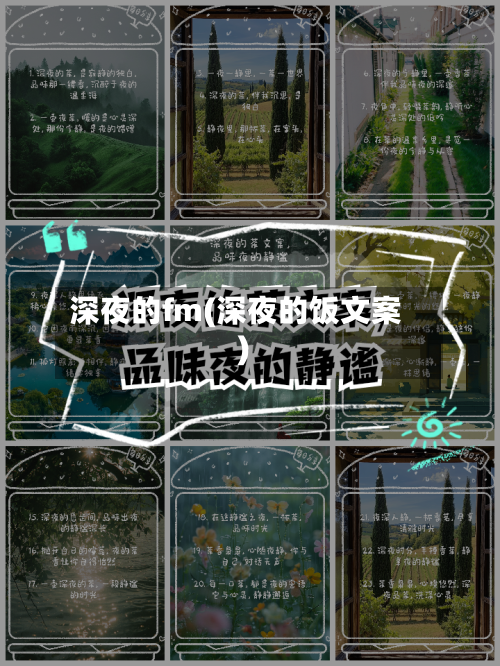 深夜的fm(深夜的饭文案)-第2张图片