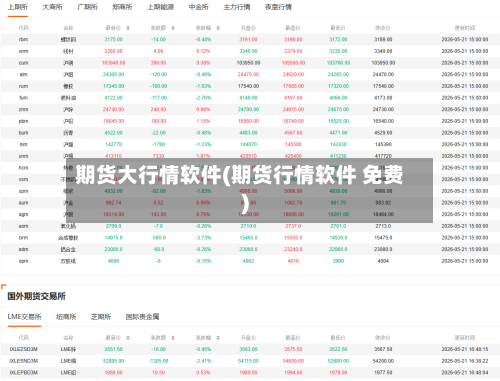 期货大行情软件(期货行情软件 免费)-第3张图片